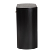 Pemberly Row Fluted Wood Oval 2-Door Storage Cabinet with Metal Handles