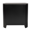 Pemberly Row Fluted Wood Oval 2-Door Storage Cabinet with Metal Handles