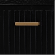 Pemberly Row Fluted Wood Oval 2-Door Storage Cabinet with Metal Handles