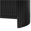 Pemberly Row Fluted Wood Oval 2-Door Storage Cabinet with Metal Handles