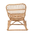 Pemberly Row Handwoven Natural Rattan Rocking Chair with Open Weave