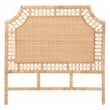 Pemberly Row Natural Rattan Queen Standalone Headboard with Open Weave