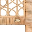 Pemberly Row Natural Rattan Queen Standalone Headboard with Open Weave