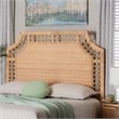 Pemberly Row Natural Rattan Queen Standalone Headboard with Open Weave