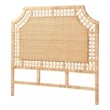 Pemberly Row Natural Rattan Queen Standalone Headboard with Open Weave