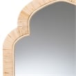 Pemberly Row Natural Rattan Arched Wall Mirror with Woven Frame