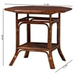 Pemberly Row Marbled Tortoise Rattan Octagon Dining Table with Shelf