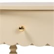 Pemberly Row Scalloped 1-Drawer End Table with Oval Tabletop