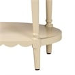 Pemberly Row Scalloped 1-Drawer End Table with Oval Tabletop