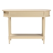 Pemberly Row Scalloped 3-Drawer Console Table with Oval Tabletop