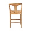 Pemberly Row Contemporary Seagrass Wishbone Counter Stool with Footrest