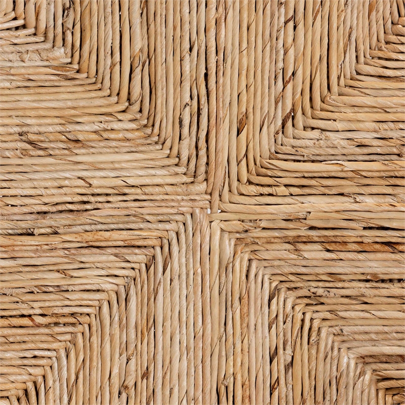 Pemberly Row Seagrass Wishbone Dining Chair with Tapered Legs