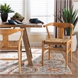 Pemberly Row Seagrass Wishbone Dining Chair with Tapered Legs