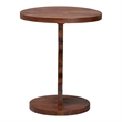 Pemberly Row Carved Mahogany Pedestal Nightstand with Round Top