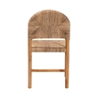 Pemberly Row Handwoven Seagrass Dining Side Chair with Curved Back