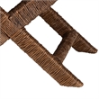 Pemberly Row Handwoven Seagrass Ottoman with Crisscross Base