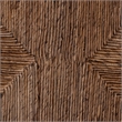 Pemberly Row Handwoven Seagrass Ottoman with Crisscross Base