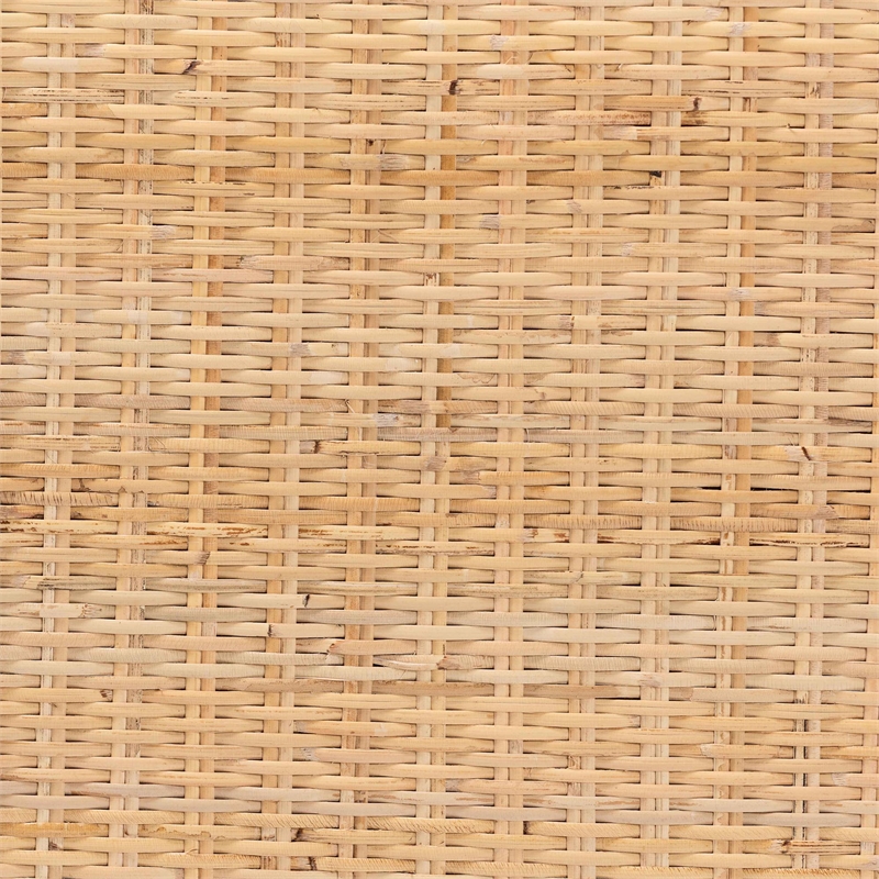 Pemberly Row Rattan 4-Tier Open Shelf Storage Cabinet with Doors