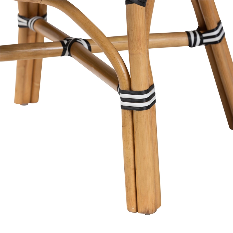 Pemberly Row Rattan Bistro 2-Piece Armchair Set with Woven Detail