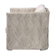 Pemberly Row Natural Rattan Tuxedo Lounge Chair with Cushions