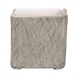 Pemberly Row Natural Rattan Tuxedo Lounge Chair with Cushions