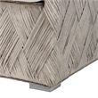 Pemberly Row Natural Rattan Tuxedo Lounge Chair with Cushions