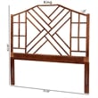 Pemberly Row Marbled Tortoise Rattan Queen Headboard with Chinoiserie