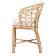 Pemberly Row Contemporary Natural Rattan Counter Stool with Bubble Motif
