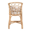 Pemberly Row Contemporary Natural Rattan Counter Stool with Bubble Motif
