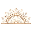 Pemberly Row Contemporary Rattan Sunburst Wall-Mount Queen Headboard