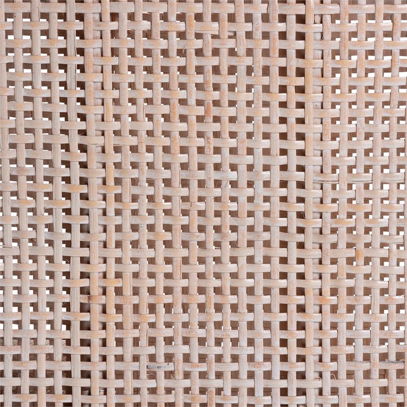 Pemberly Row Contemporary Natural Rattan Counter Stool with Lattice Back