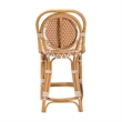 Pemberly Row Rattan Bistro Counter Stool with Round Back in Beige
