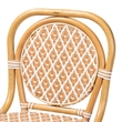 Pemberly Row Rattan Bistro Counter Stool with Round Back in Beige