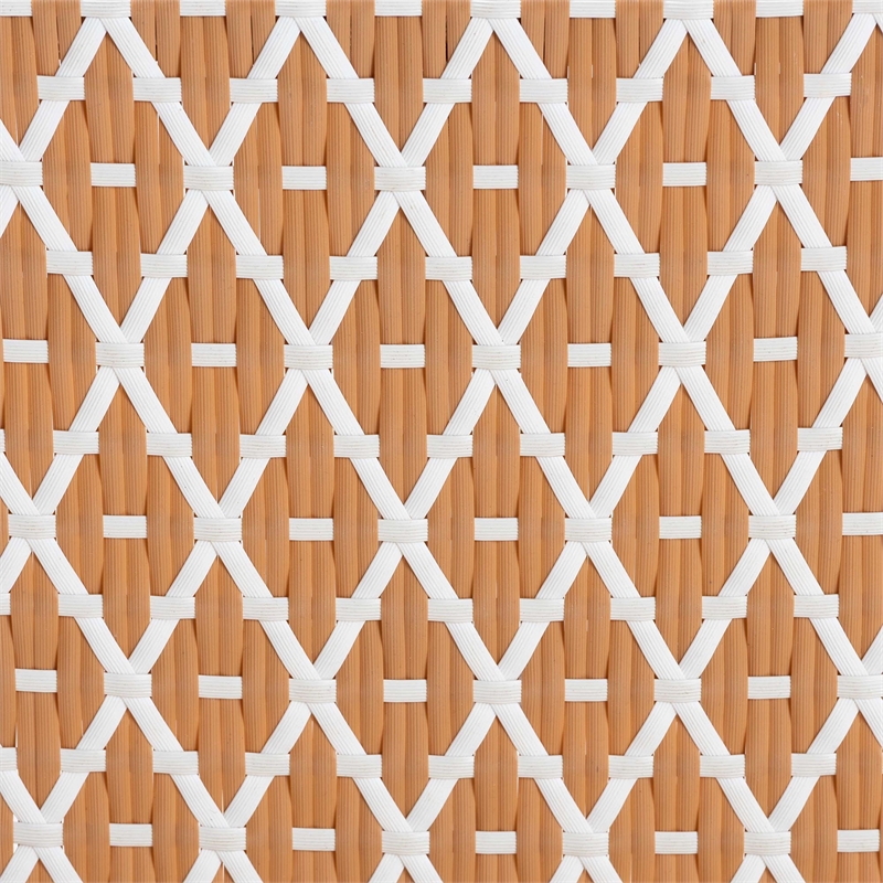 Pemberly Row Rattan Bistro Counter Stool with Round Back in Beige