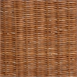 Pemberly Row Natural Rattan Pet Bed with Scalloped Sides and Cushion