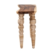 Pemberly Row Teak and Seagrass Console Table with Bobbin Legs