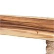 Pemberly Row Teak and Seagrass Console Table with Bobbin Legs