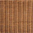 Pemberly Row Natural Rattan Pet Bed with Scalloped Base and Cushion