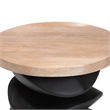 Pemberly Row Petrified Wood Top Pedestal End Table with Round Base