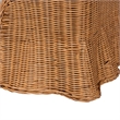 Pemberly Row Natural Rattan Pet Bed with Scalloped Base and Cushion