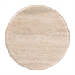 Pemberly Row Contemporary Marble Stone Top Sculpted Pedestal End Table