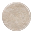 Pemberly Row Contemporary Marble Stone Top Turned Pedestal End Table