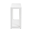 Pemberly Row Contemporary Grasscloth 2-Tier Console Table in White