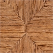 Pemberly Row Contemporary Seagrass and Mahogany Bar Stool with Cushion