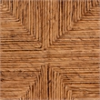 Pemberly Row Seagrass and Mahogany Counter Stool with Cushion