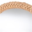 Pemberly Row Natural Rattan Round Wall Mirror with Braided Frame