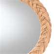 Pemberly Row Natural Rattan Oval Wall Mirror with Braided Frame