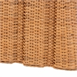Pemberly Row Contemporary Rattan Pleated End Table with Braided Detail