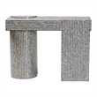 Pemberly Row Capiz Shell Console Table with Geometric Pattern