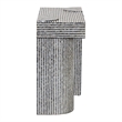 Pemberly Row Capiz Shell Console Table with Geometric Pattern